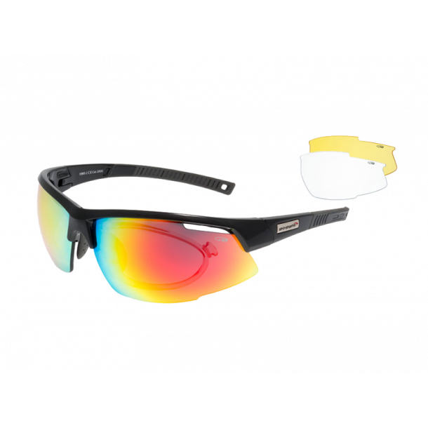 Layouten tack Afspejling Goggle E865-2R incl. 3 sæt linser og optisk indsats - Solbriller med optisk  indsats - TW-Pro sport sunglasses