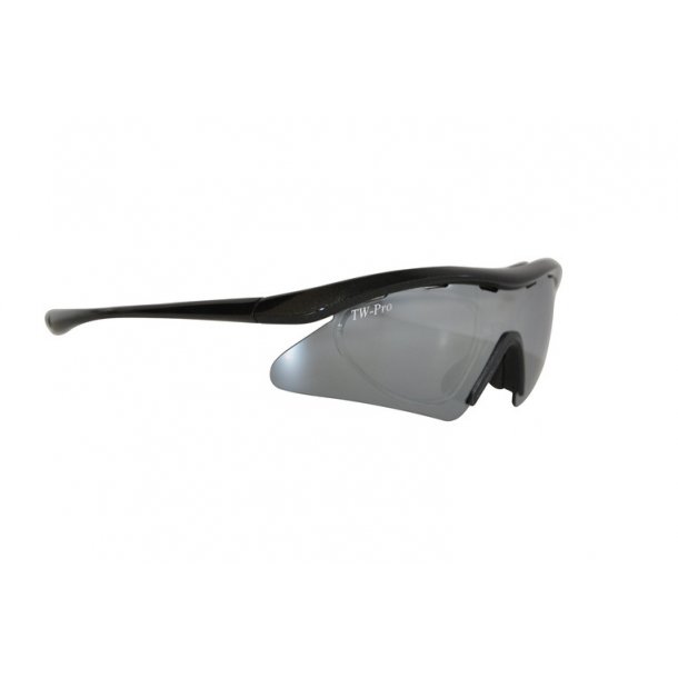 TW-337FV Cykelbrille med indsats Sortmetal - Solbriller med optisk - sunglasses